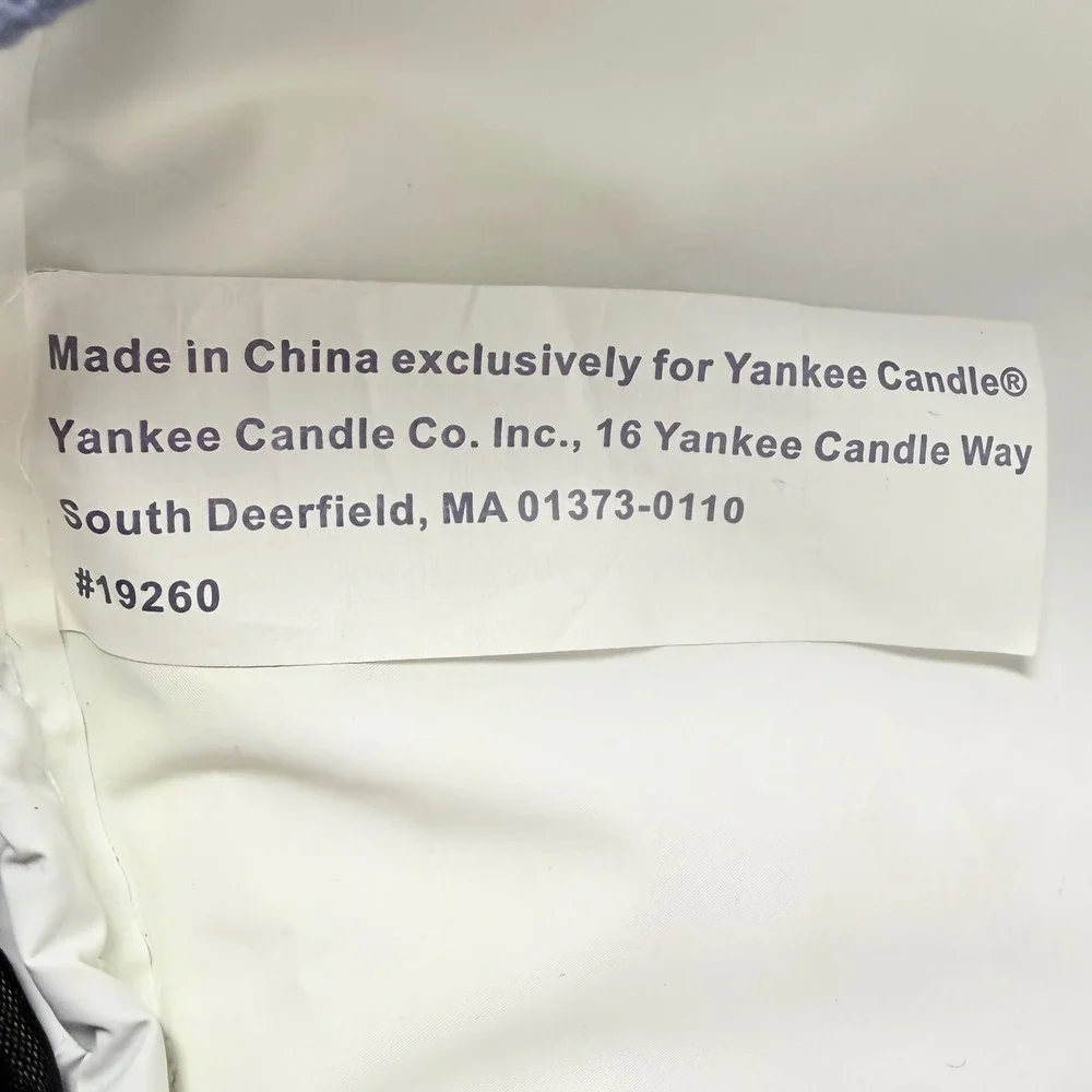 Yankee Candle Navy Blue‎ Cream Insulated Picnic Cooler Tote Bag Lunch Preppy